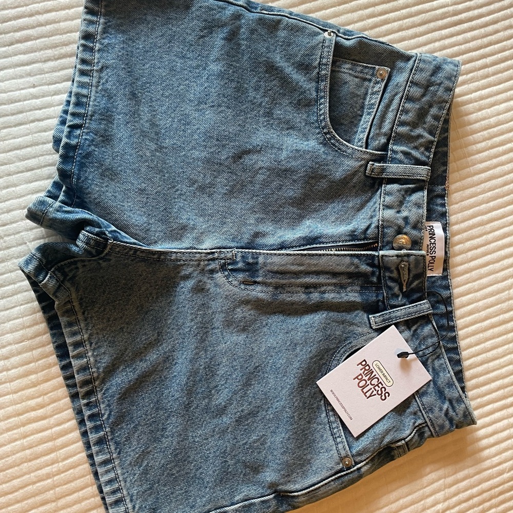 Princess Polly Tropicana Blue Denim Shorts